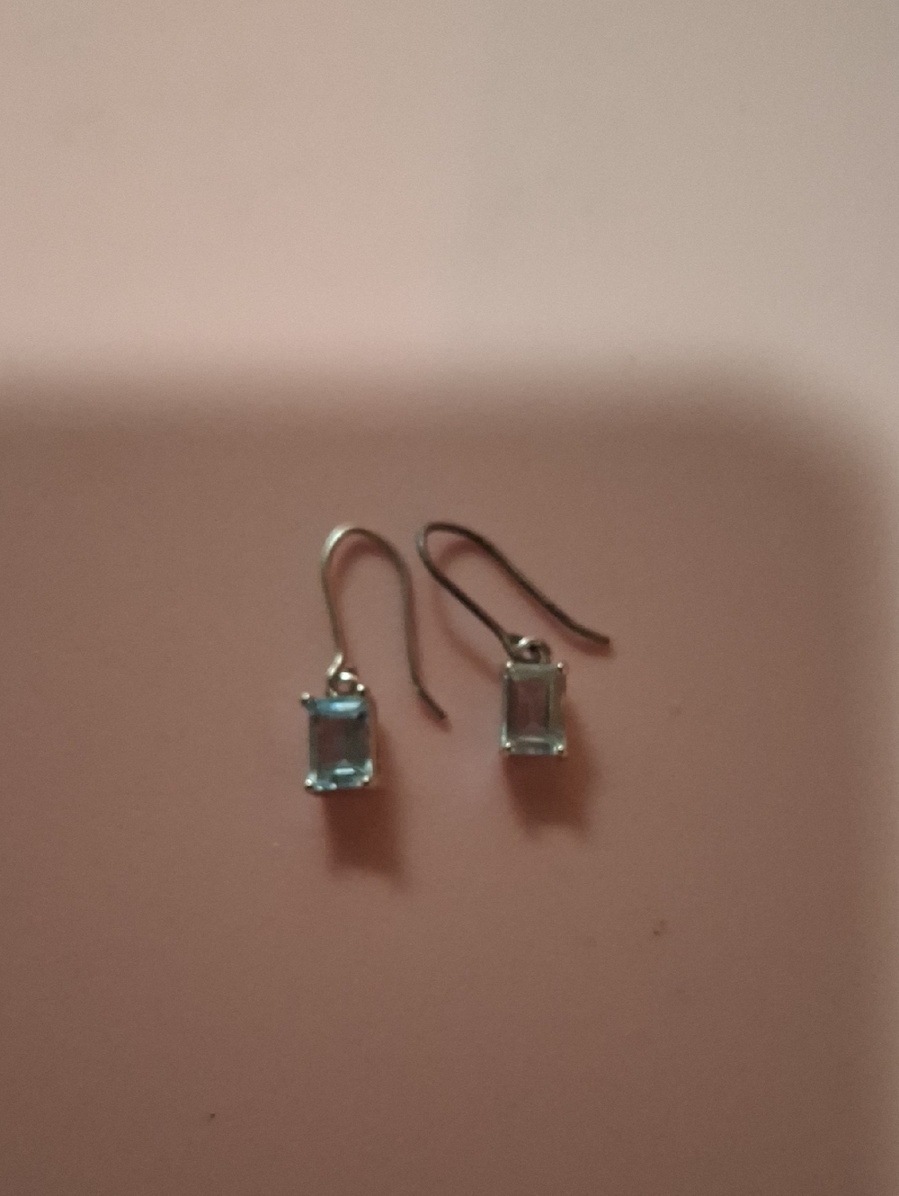 Sterling Silver Blue Topaz Drop Earrings